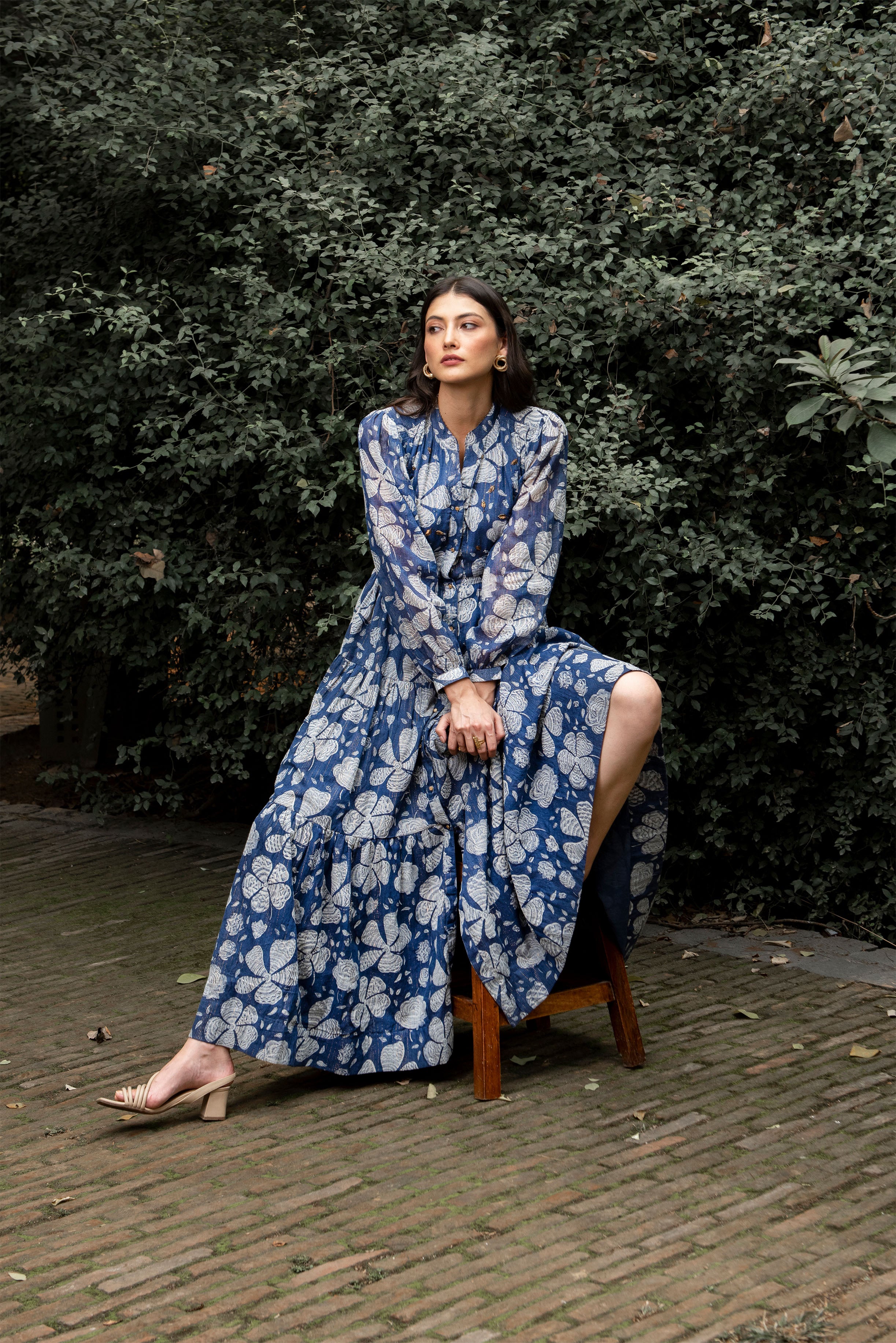 The Neelambar Gilded Tier Dress