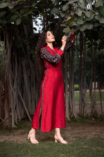 Load image into Gallery viewer, The Rubina Regale Side Slit Dress