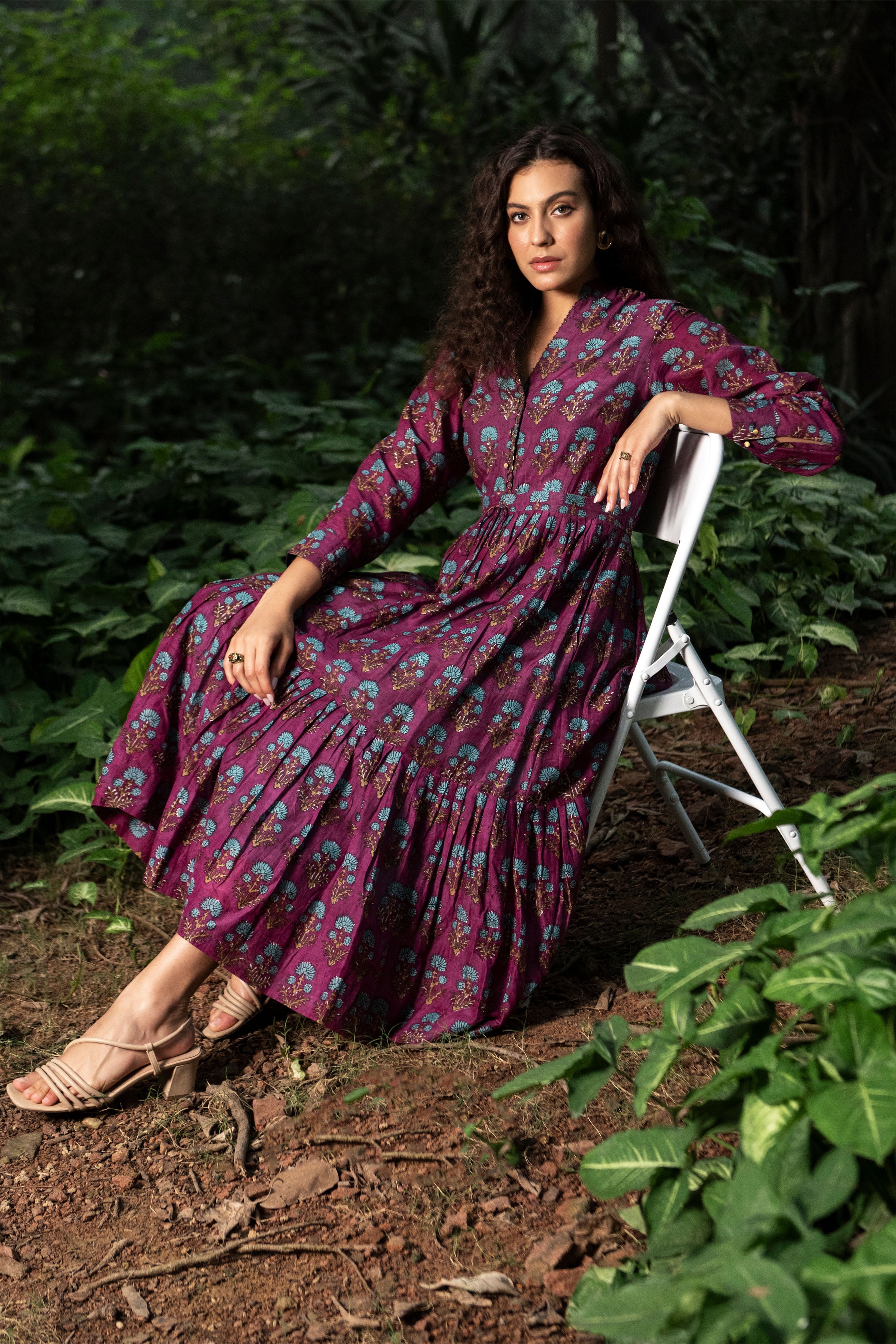 The Teal and Tonic Amethyst Midi dress