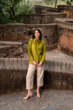 Load image into Gallery viewer, The Verdant Shahzadi Chanderi Shirt